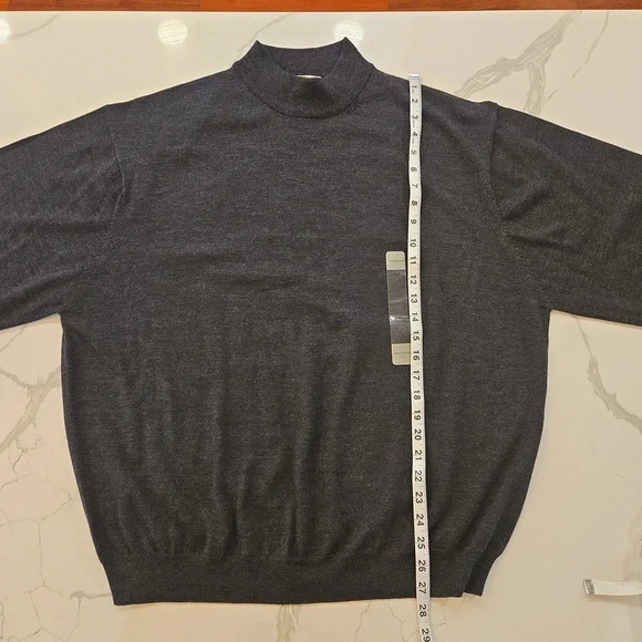 New Pronto-Uomo Merino Wool Long Sleeve Knit Sweater Gray Mens Size XXL - Picture 5 of 9